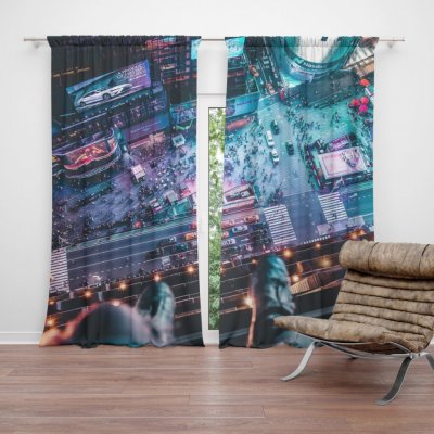 Sablio Závěs Pohled z výšky: 2ks 140x250cm – Zboží Mobilmania