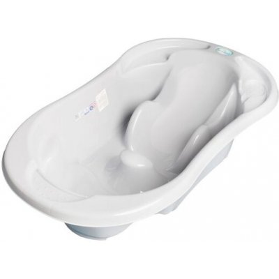 TEGA KOMFORT 2v1 Dětská anatomická vanička s výpustí šedá – Sleviste.cz
