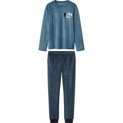Esmara plyšové pyžamo petrolejová navy modrá – Zboží Dáma