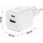 Swissten síťový adaptér gan 1x usb-c 20w pd a 1x usb-a 18w qc bílý – Zboží Živě