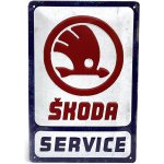 Retro plechová cedule ŠKODA SERVICE 20x30 cm NAJCZ0005 – Zboží Dáma