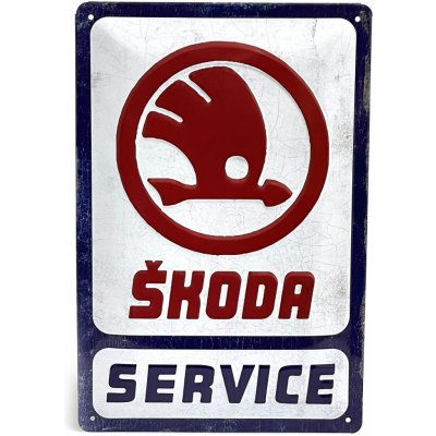 Retro plechová cedule ŠKODA SERVICE 20x30 cm NAJCZ0005 – Zboží Dáma