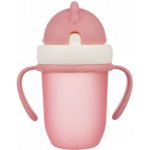 Canpol babies hrníček se silikonovou slámkou Matt růžový 210 ml – Zboží Dáma
