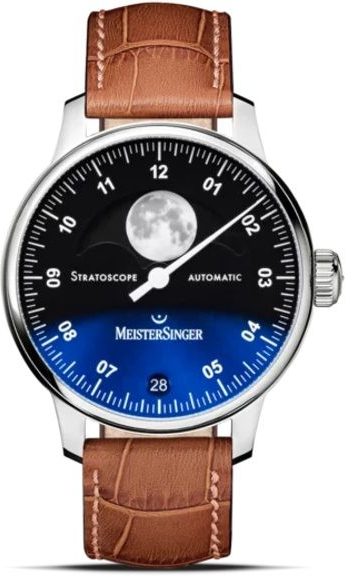 MeisterSinger Stratoscope ST982 Světle hnědý kožený řemínek