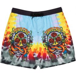 Santa cruz koupáky Dressen Rose Crew Three Swimshort Black Rainbow