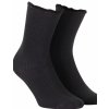 Netlačící dámské žebrované ponožky W.994 černá