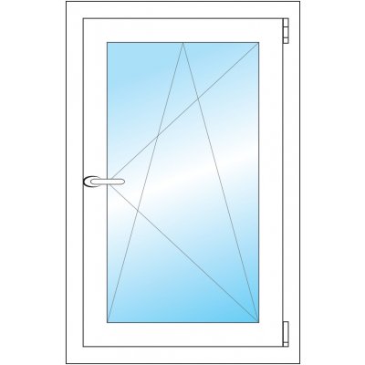 OKNA HNED 55x85 cm (550x850 mm) bílé otevíravé a sklopné pravé – HobbyKompas.cz
