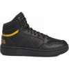 Dětské kotníkové boty adidas Hoops 3.0 Mid K core black/core black/preloved yellow