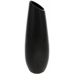 Keramická váza Oval, 12 x 36 x 12 cm, černá – Zboží Dáma