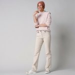 Rovné manšestrové kalhoty béžová – Zboží Dáma