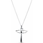 Olivie Stříbrný andělský křížek se srdíčkem 4217 – Hledejceny.cz