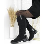 Bellamila Dámské semišové kozačky BL-67B – Zboží Mobilmania