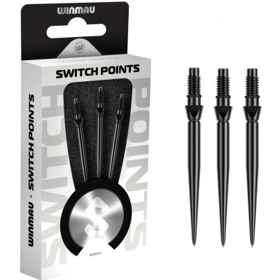 Winmau Switch Point Smooth černé 40mm 3ks – Hledejceny.cz