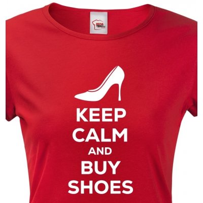 Bezvatriko.cz Canvas 0994 Keep calm and buy shoes Červená – Zbozi.Blesk.cz