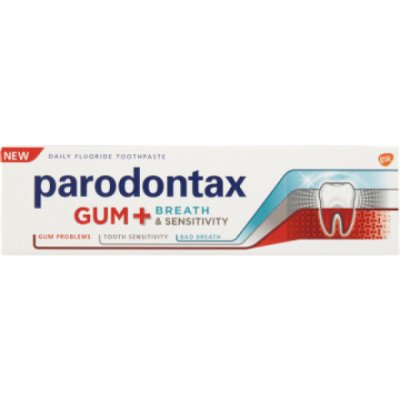 Parodontax Gum + Breath & Sensitivity s fluoridem 75 ml – Zboží Dáma