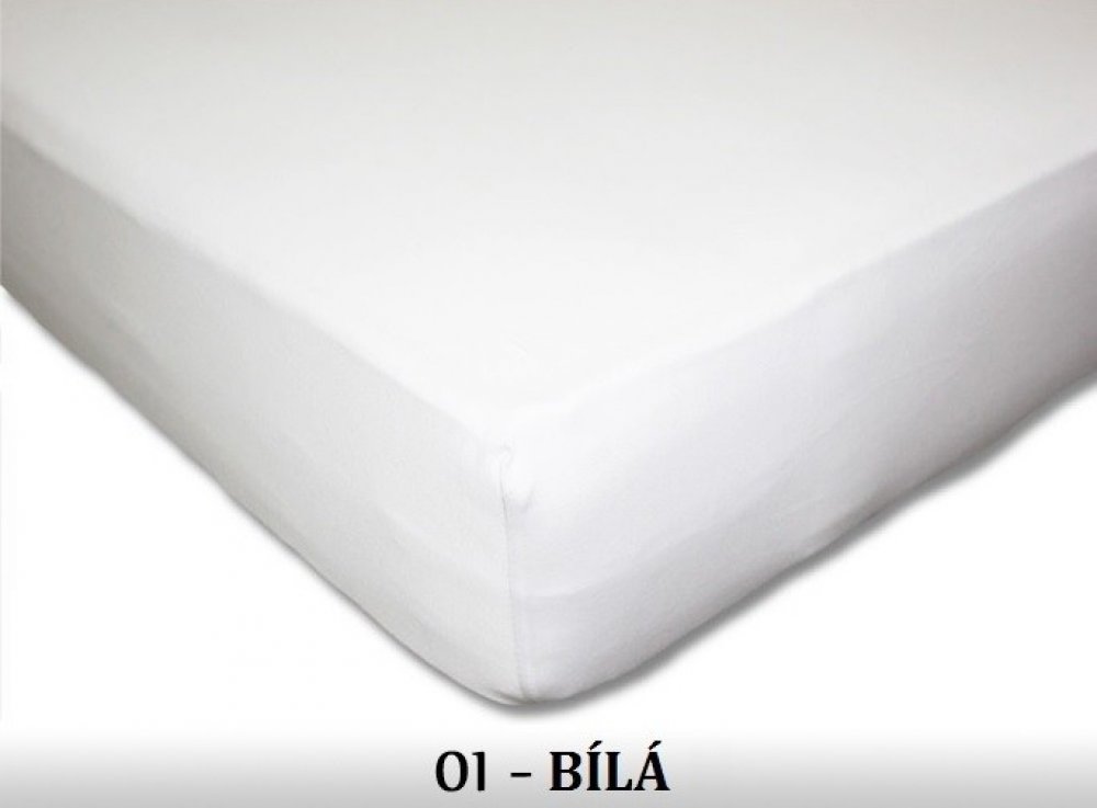 FIT bavlna prostěradlo Jersey 140g/m2 bílé 80x180 | Srovnanicen.cz