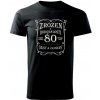 Pánské Tričko Zrozen k dokonalosti 80 Klasické pánské triko černá