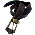 Pásek Huntertex kožený myslivecký zdobený zlatá spona divočák – Sleviste.cz