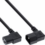 InLine IEC320 C14 90° - C13 90°, 1,8m, černý 16620A – Zboží Živě