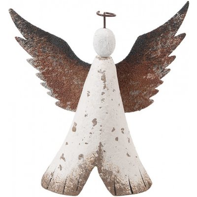 Dekorace dřevěná figurka anděl Angel Rustic M 14*4*15 cm Clayre & Eef – Hledejceny.cz