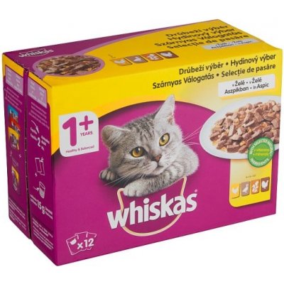 Whiskas Adult drůbeží výběr v želé, 24 x 100 g – Hledejceny.cz