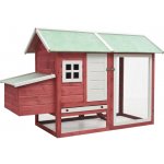 vidaXL Kurník červený z masivního jedlového dřeva 170 x 81 x 110 cm – Hledejceny.cz
