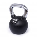 TRINFIT Kettlebell kov guma s chrom madlem 16 kg – Zboží Mobilmania
