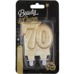 Godan Dortová svíčka číslo 70 zlatá – Zboží Dáma