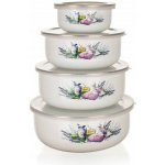 Banquet Sada smaltovaných misek Olives 8 ks 0,2 l 10,3 cm 0,6 l 14,3 cm 0,9 l 16,3 cm 1,3 l 18,3 cm – Zboží Dáma