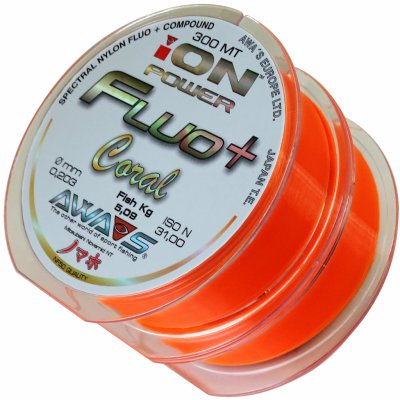 AWA-Shima Ion Power Fluo+ Coral 2x300 m 0,234 mm 7,1 kg – Zboží Mobilmania