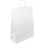 Taška papírová 32 x 14 x 42 cm, kroucené ucho, bílá – Hledejceny.cz
