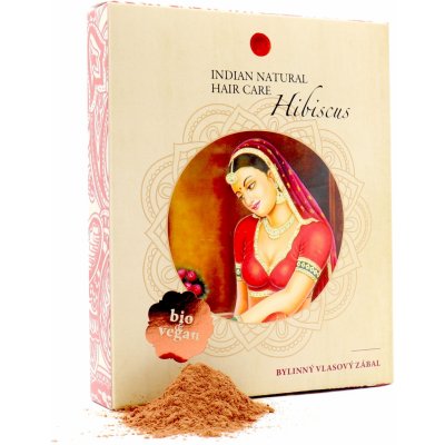 Indian Natural Hair Care Hibiscus vlasový zábal 200 g – Zboží Mobilmania