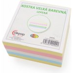 Vikpap VK040 - kostka velká, bílá, barevná, 9 × 9 × 4,5 cm, 500 listů – Zboží Mobilmania
