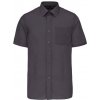 Pánská Košile Kariban pánská košile s krátkým rukávem ACE tmavě šedá