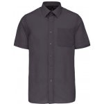 Kariban pánská košile s krátkým rukávem ACE tmavě šedá – Zboží Mobilmania