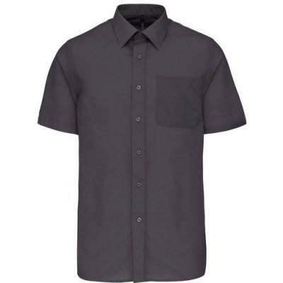 Kariban pánská košile s krátkým rukávem ACE tmavě šedá