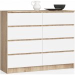 Ak furniture Kuba 120 cm 8 šuplíkú – Hledejceny.cz