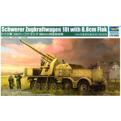 Trumpeter Schwerer Zugkraftwagen 18 t with 8.8cm Flak 09577 1:35