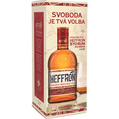 Heffron Rum 5y 38% 0,5 l (dárkové balení 1 sklenice) – Zbozi.Blesk.cz