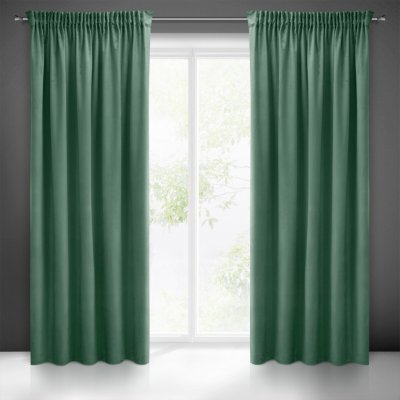 Pierre Cardin ZATEMŇOVACÍ ZÁVĚS NA PÁSCE PIERRE CARDIN SIBEL 140X270 CM TMAVĚZELENÁ – Sleviste.cz