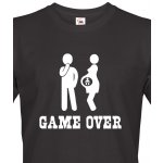 Bezvatriko Vtipné tričko pro tatínky Game over 2 černá – Zboží Mobilmania