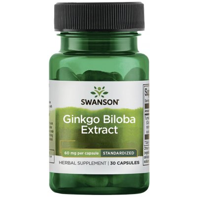 Swanson Ginkgo Biloba Extract 60 mg 60 kapslí – Hledejceny.cz