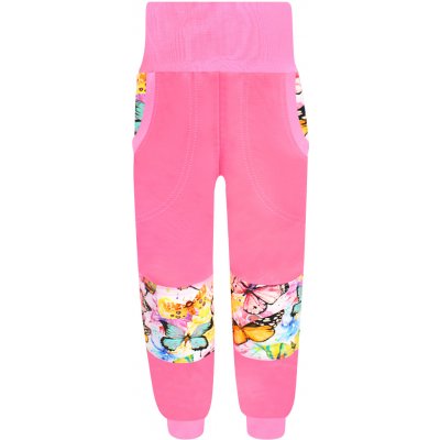 V Mart tepláky s dvojitými koleny Motýlci růžová – Hledejceny.cz