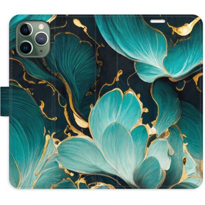 Pouzdro iSaprio Flip s kapsičkami na karty - Blue Flowers 02 Apple iPhone 11 Pro