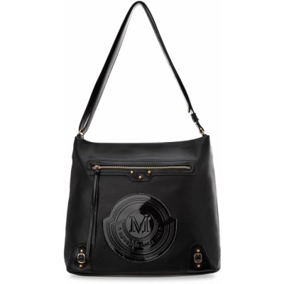 Monnari prostorná dámská shopper bag volná velká taška s logem a kapsou černá