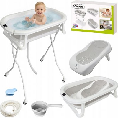 Orsetto Skládací vanička se stojanem a lehátkem šedá – Zboží Dáma