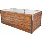 Strend Pro Garden vyvýšený záhon 200x100x77cm 3D drevo kov – HobbyKompas.cz