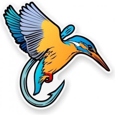 4 AnglersDesing samolepka Kingfisher – Zboží Mobilmania
