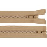 Prima-obchod Zip kostěný No 5 dělitelný 2 jezdce / dvoucestný 75 cm bundový, barva 308 hnědá přírodní – Hledejceny.cz