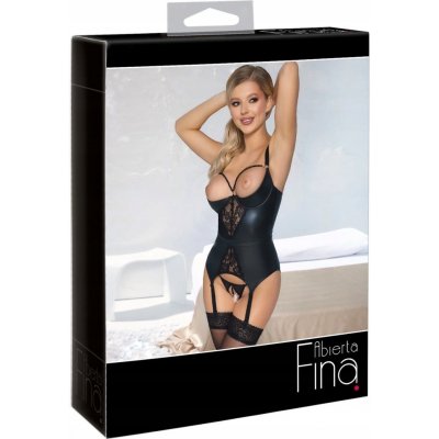 Suspender shirt and thongAbierta Fina – Zboží Dáma